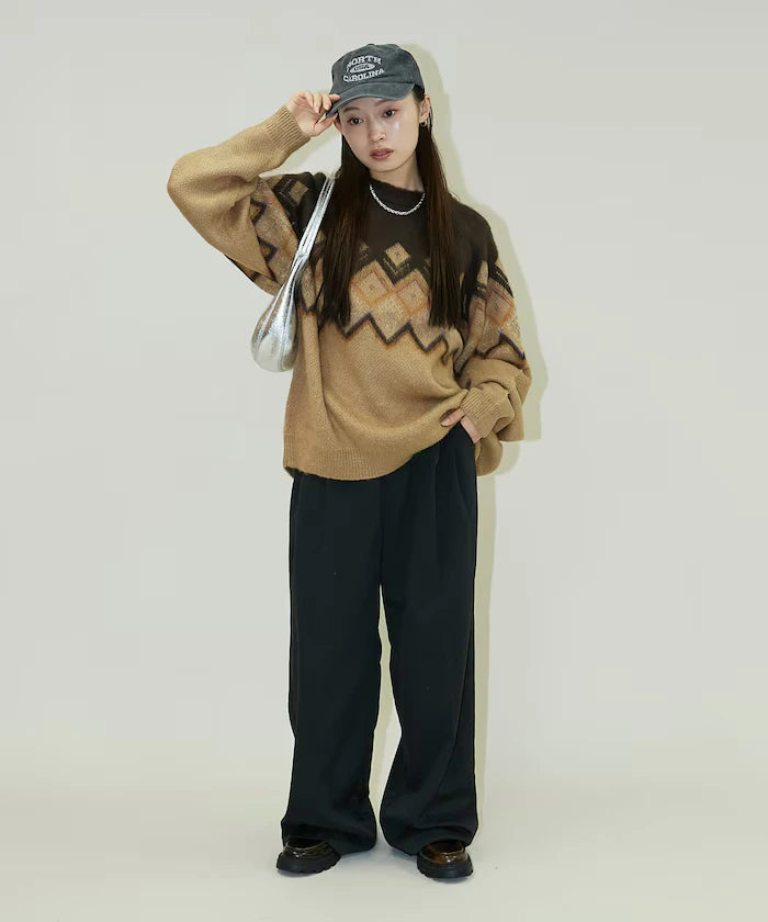 Jacquard Mohair Touch Knit Pullover Limited Edition