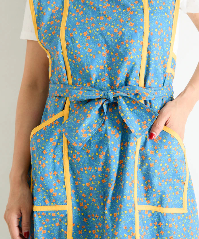 Floral Pattern Apron Style Dress