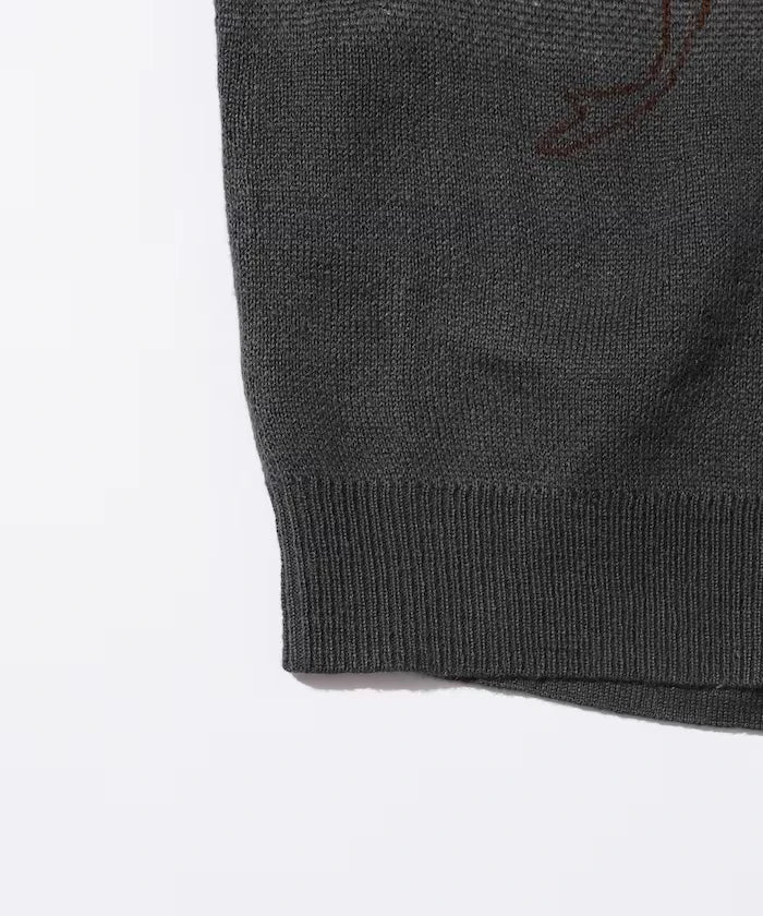 Sweat-like Animal Jacquard Knit