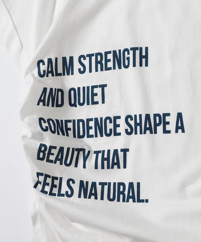 Organic Cotton Shirring Logo T-Shirt