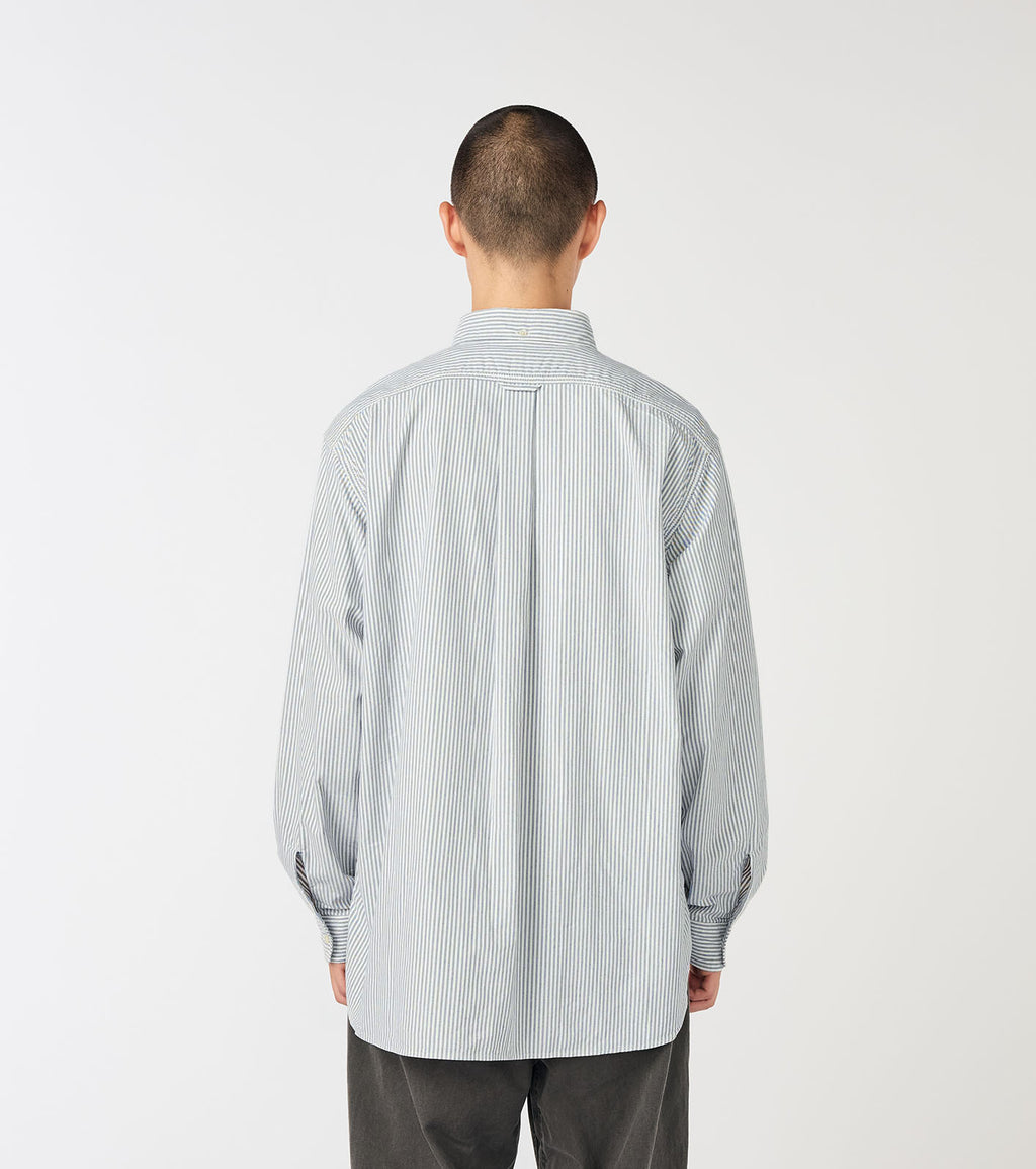 Button Down Stripe Wind Shirt