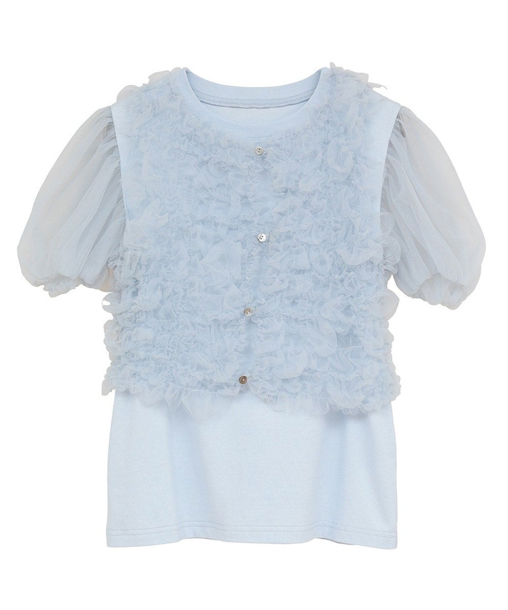 TULLE VEST LAYERED TOPS