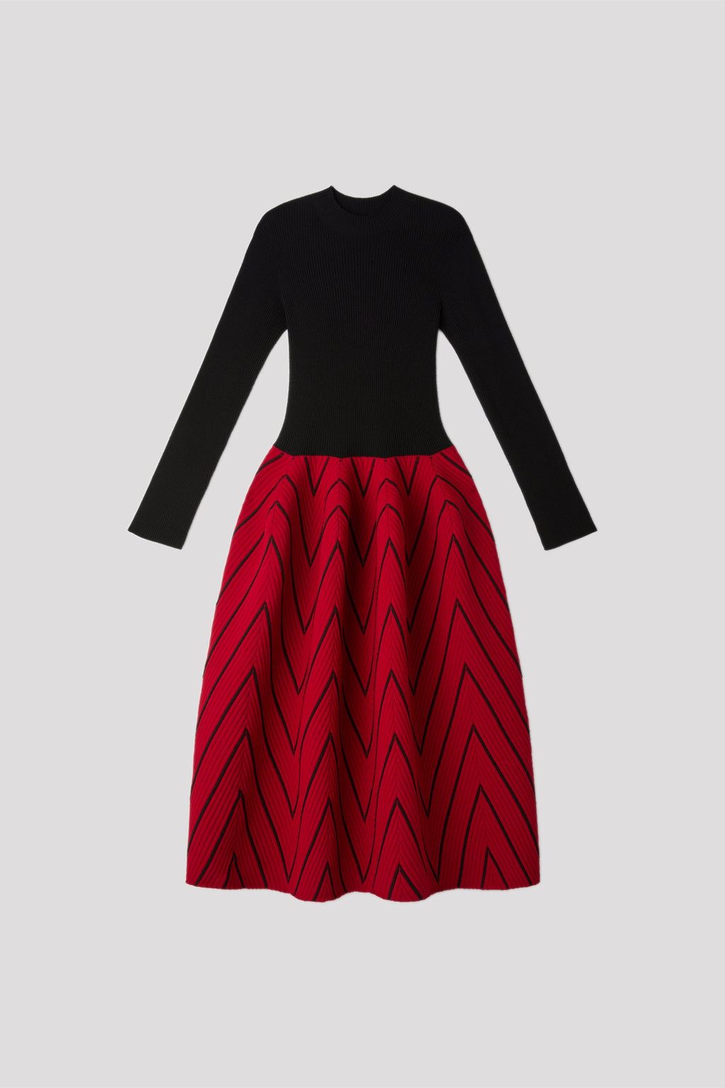 POTTERY HERRINGBONE LONG SLEEVE DRESS