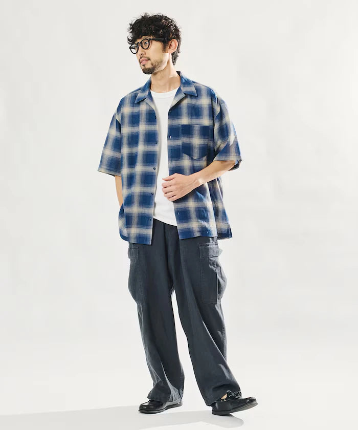 LINEN COTTON EASY CARGO PANTS 【Compatible with Set-Up】