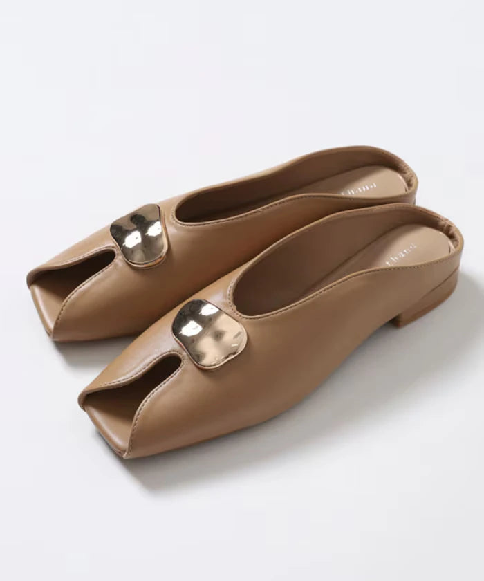 Nuance Plate Open Toe Shoes