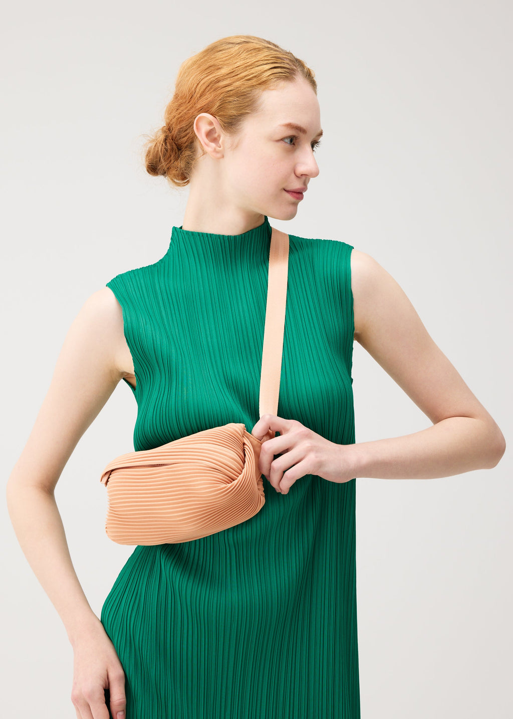 Bias Pleats Waist Bag