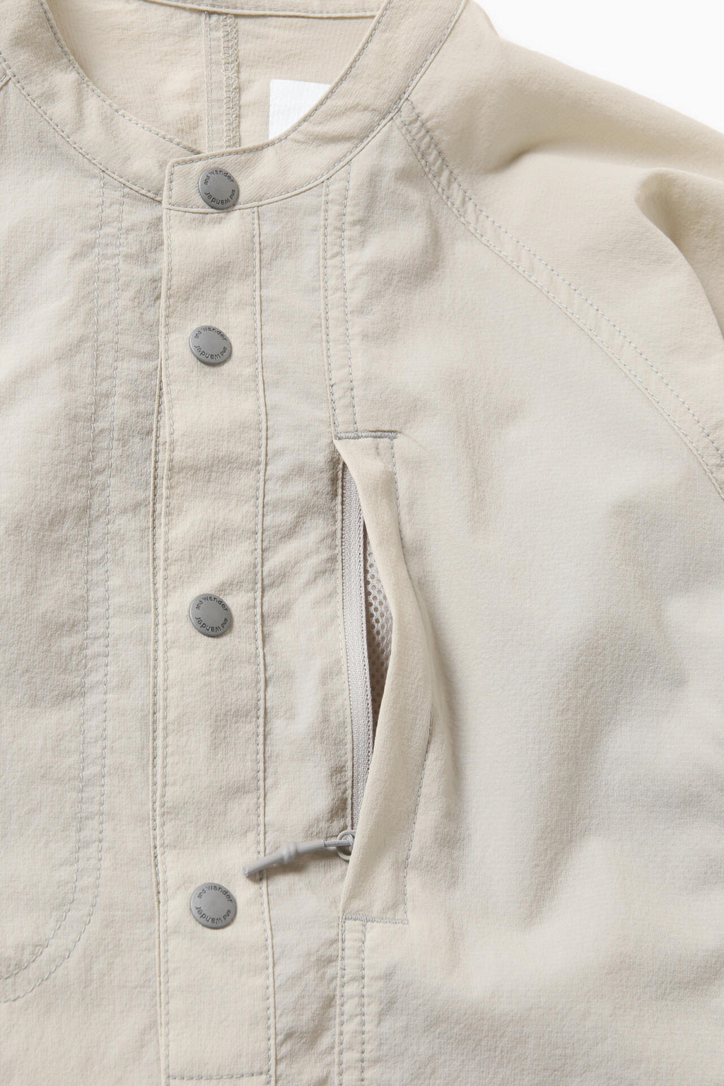 stretch rip band collar shirt