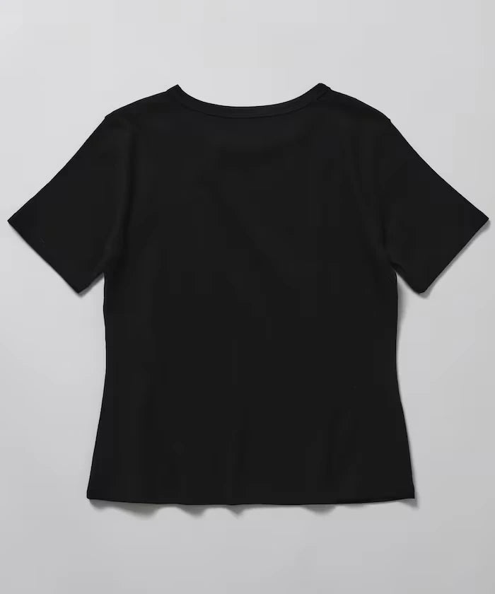 Many Button Cotton Modal Short Sleeve T-Shirt