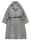 Rug Paisley Pattern Linen Wool Dragging Coat