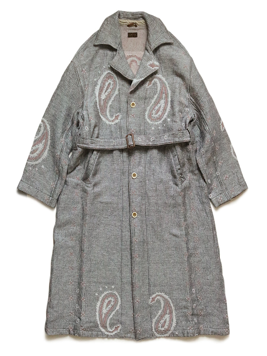 Rug Paisley Pattern Linen Wool Dragging Coat