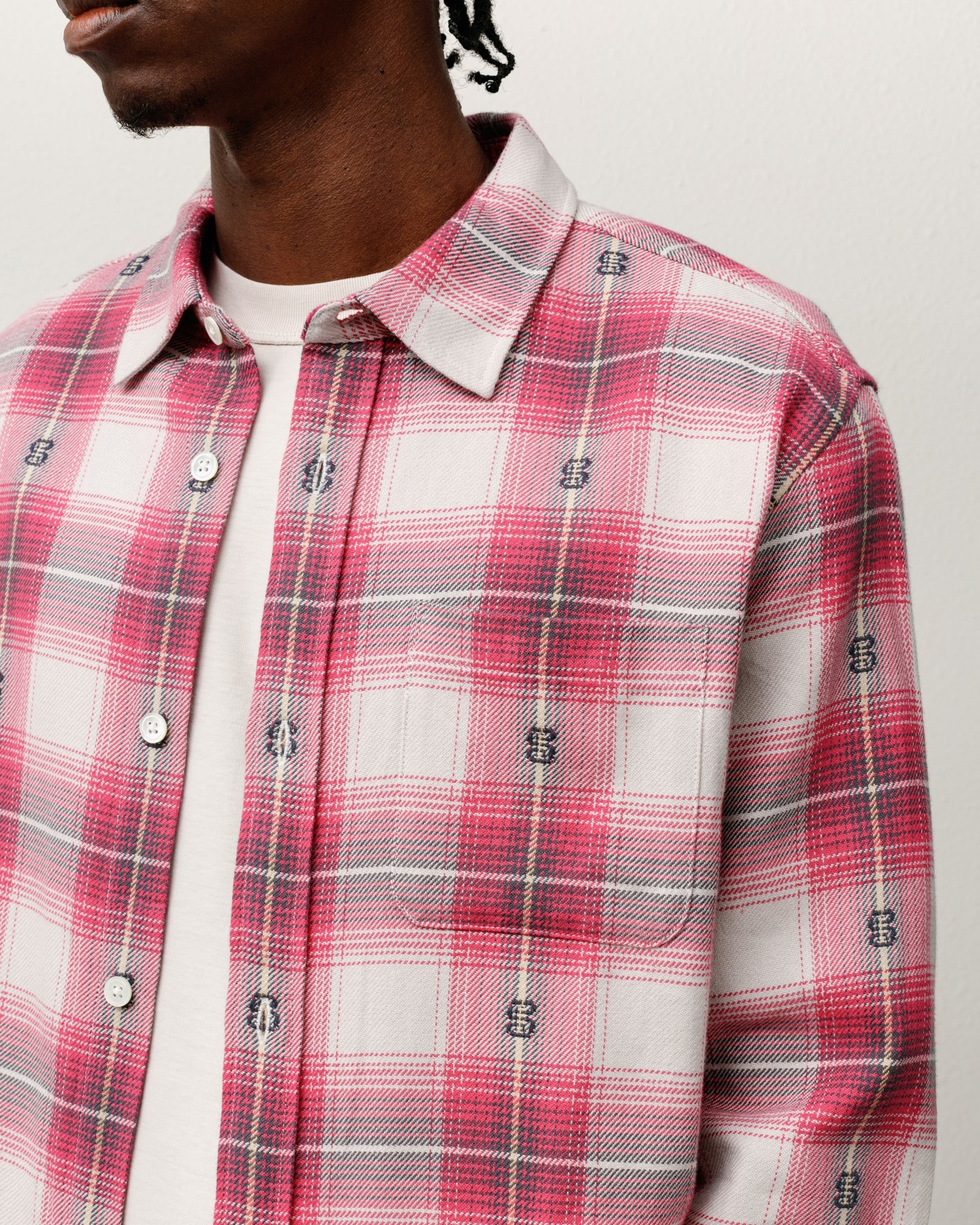 MOTIF PLAID SHIRT