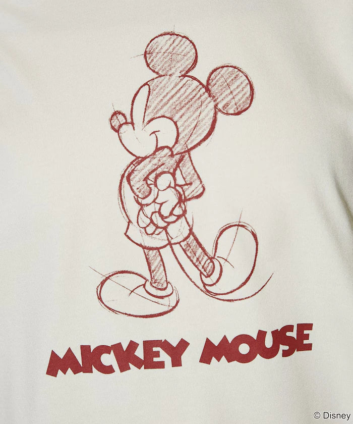 <Functional Material>Mickey Mouse/Sketch Ringer T-Shirt Limited Edition