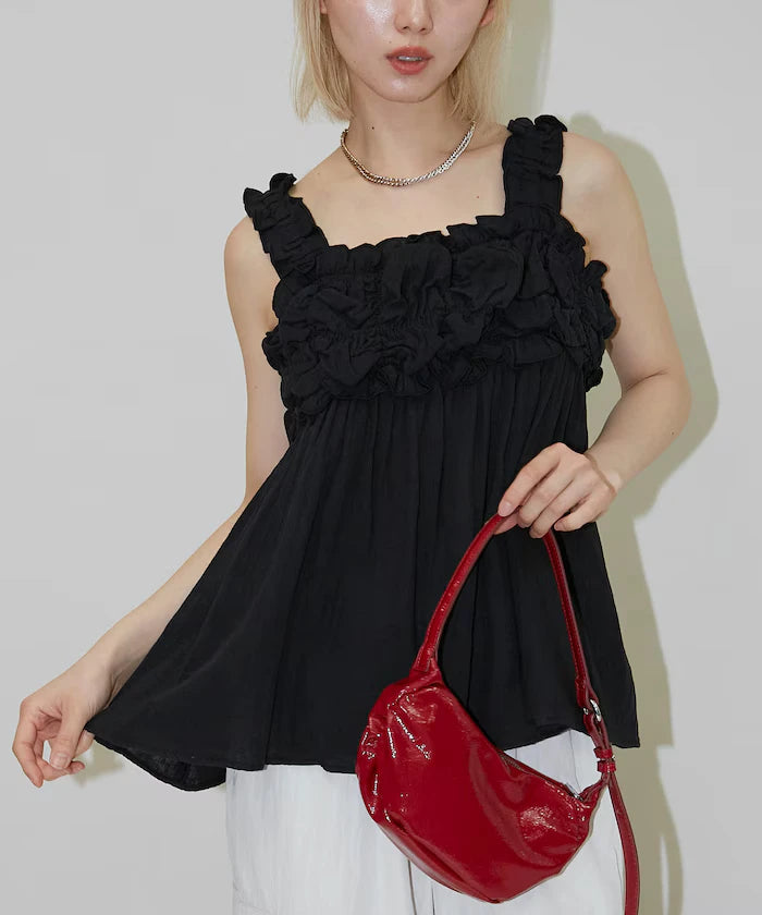 Double Gauze Gathered Camisole Blouse Limited Edition