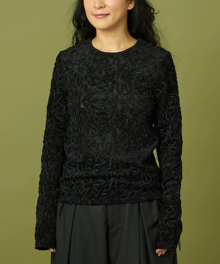 Mesh Velour Top