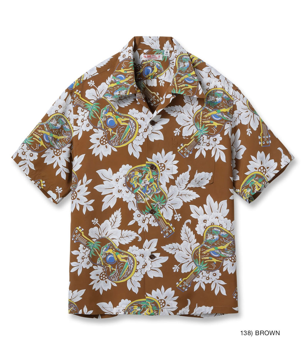 Rayon Hawaiian Shirt Ukulele Melody
