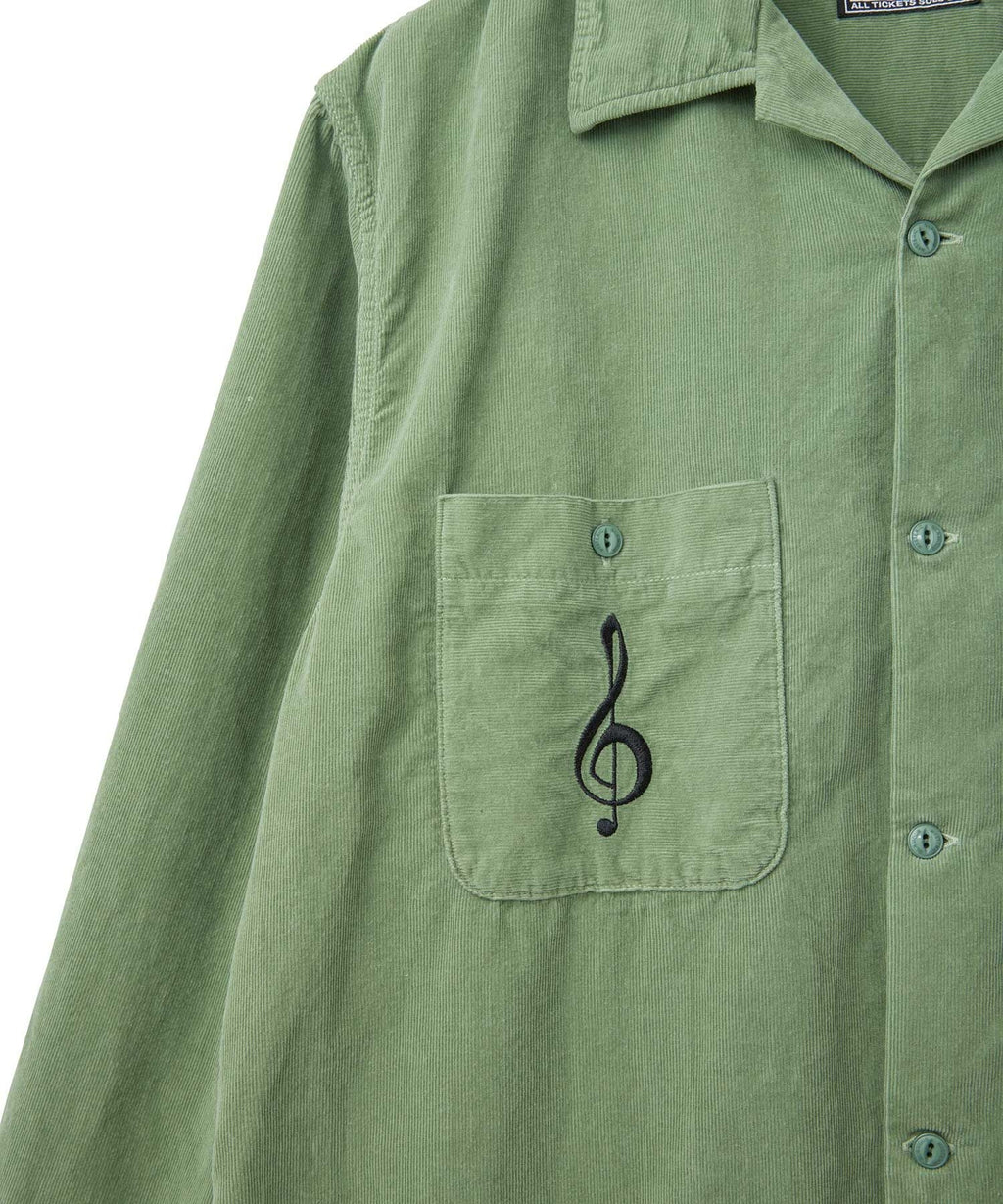 BREAK IT UP Embroidered Open Collar Shirt