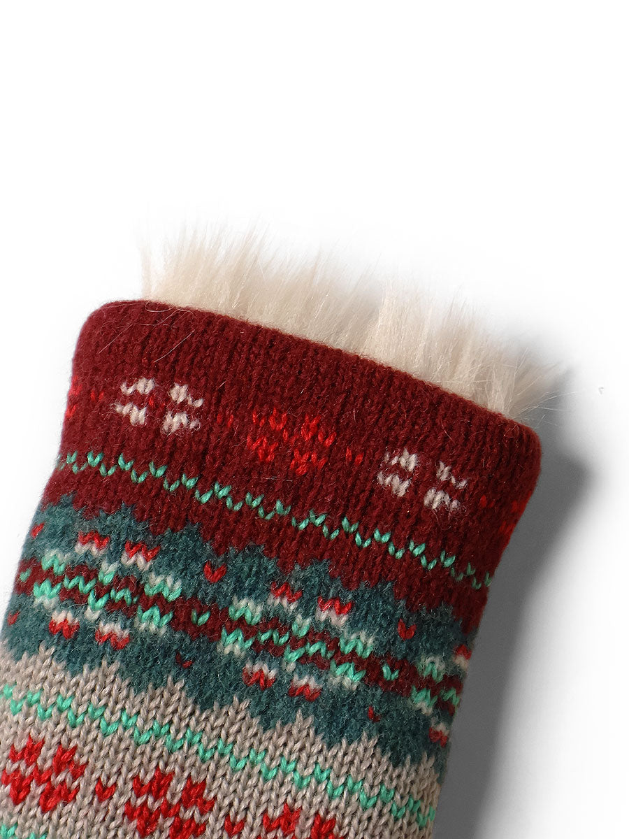Leather x Fair Isle Gloves