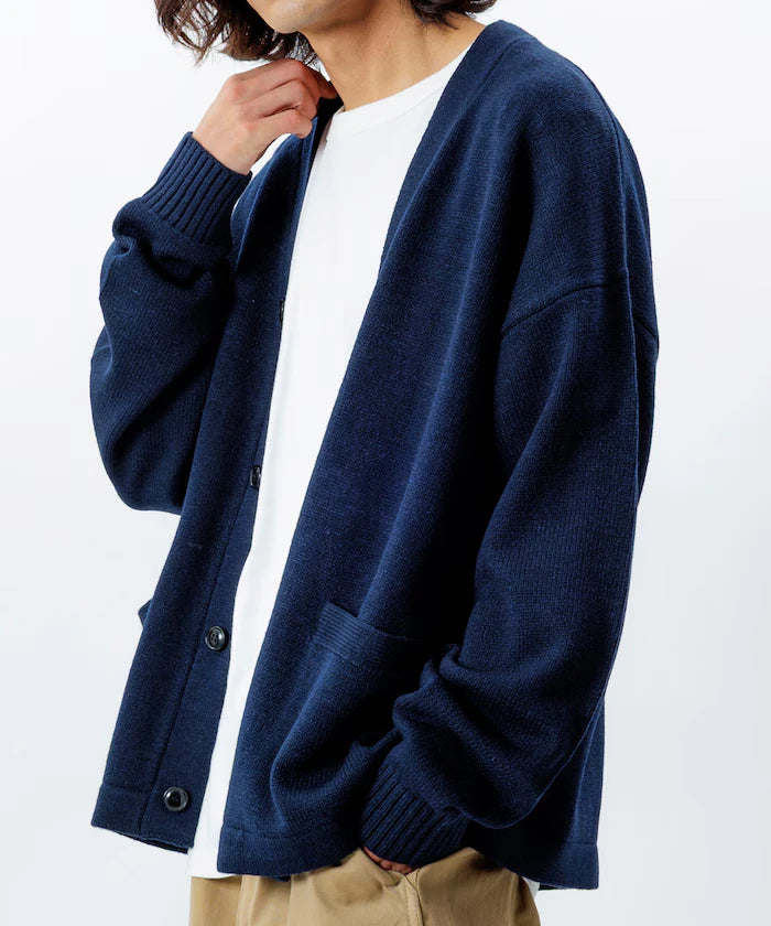 Relaxed Fit Easy Care Washable V-Neck Cardigan