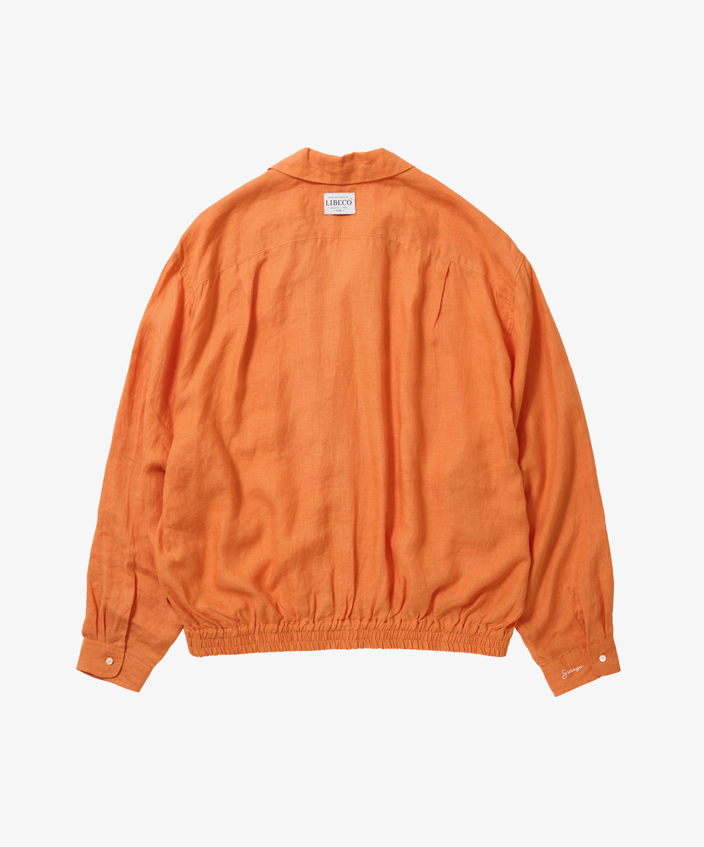 ribbed shirts linen orange