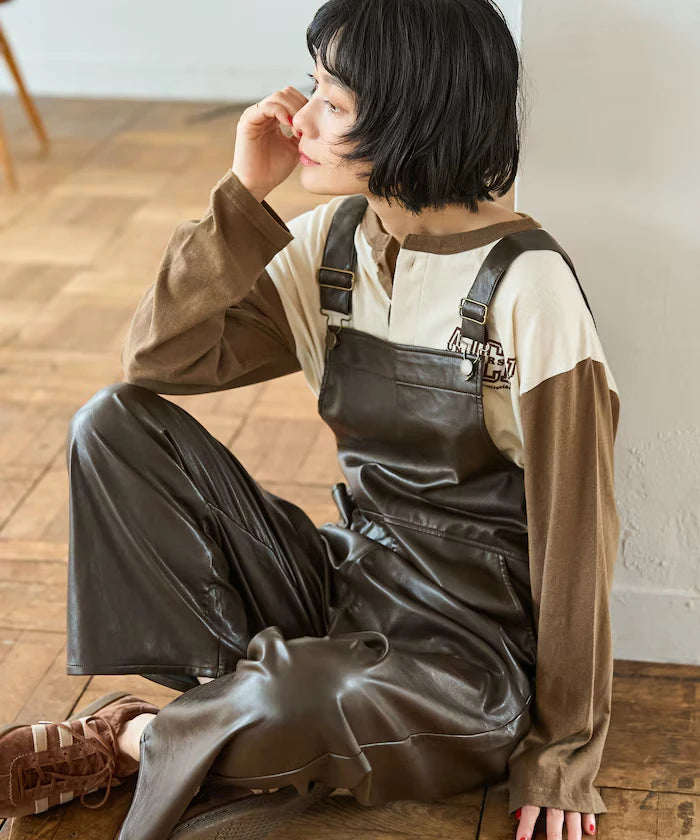 Leatherette Overalls