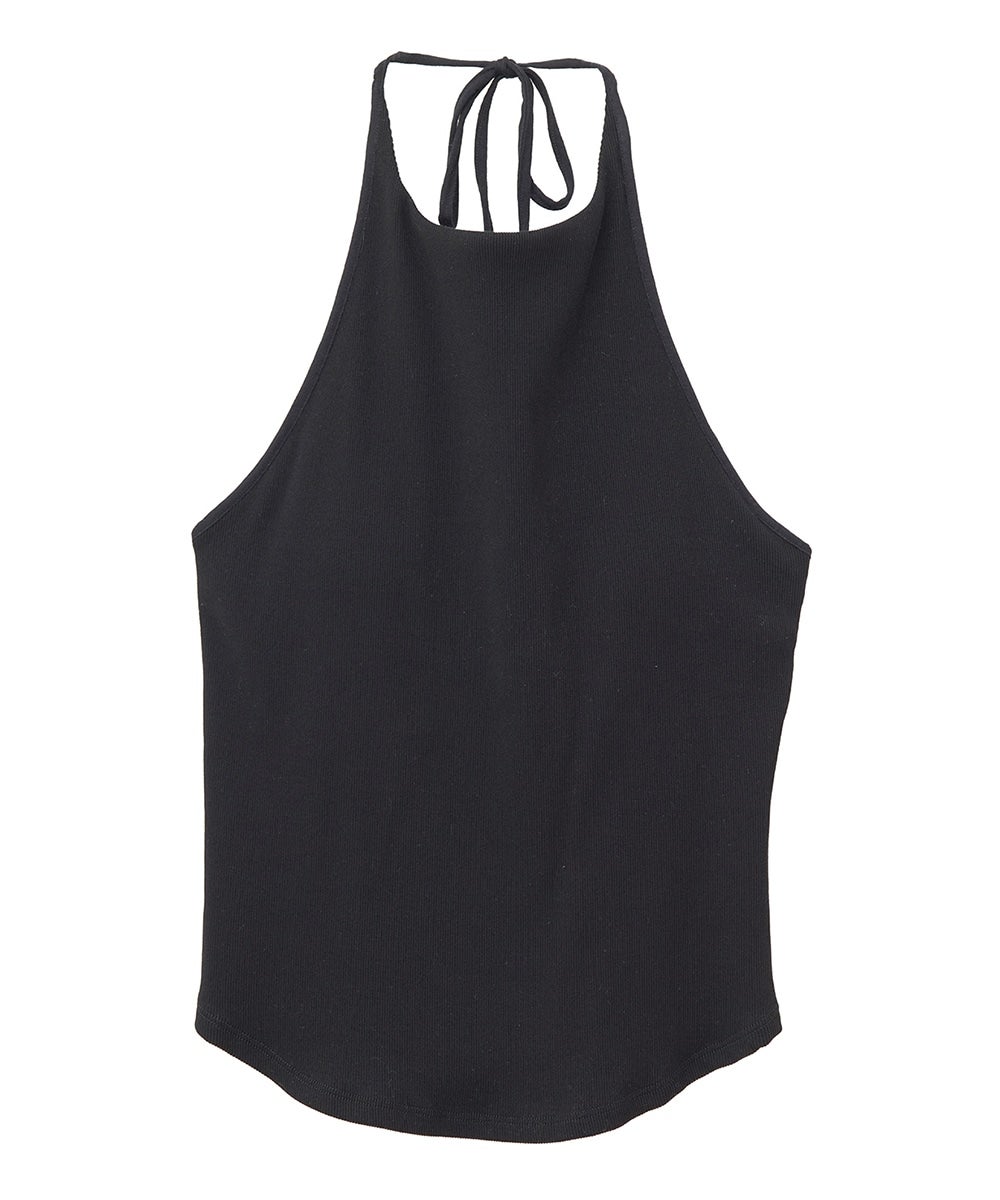 HALTER NECK CUP IN RIB TOPS