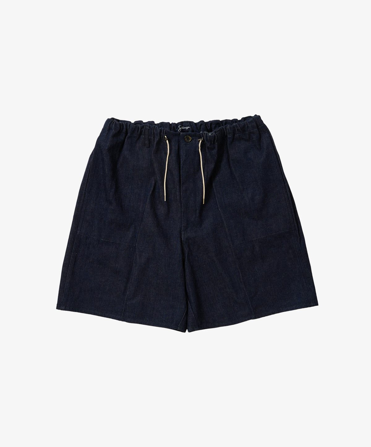 circular fatigue shorts denim one wash