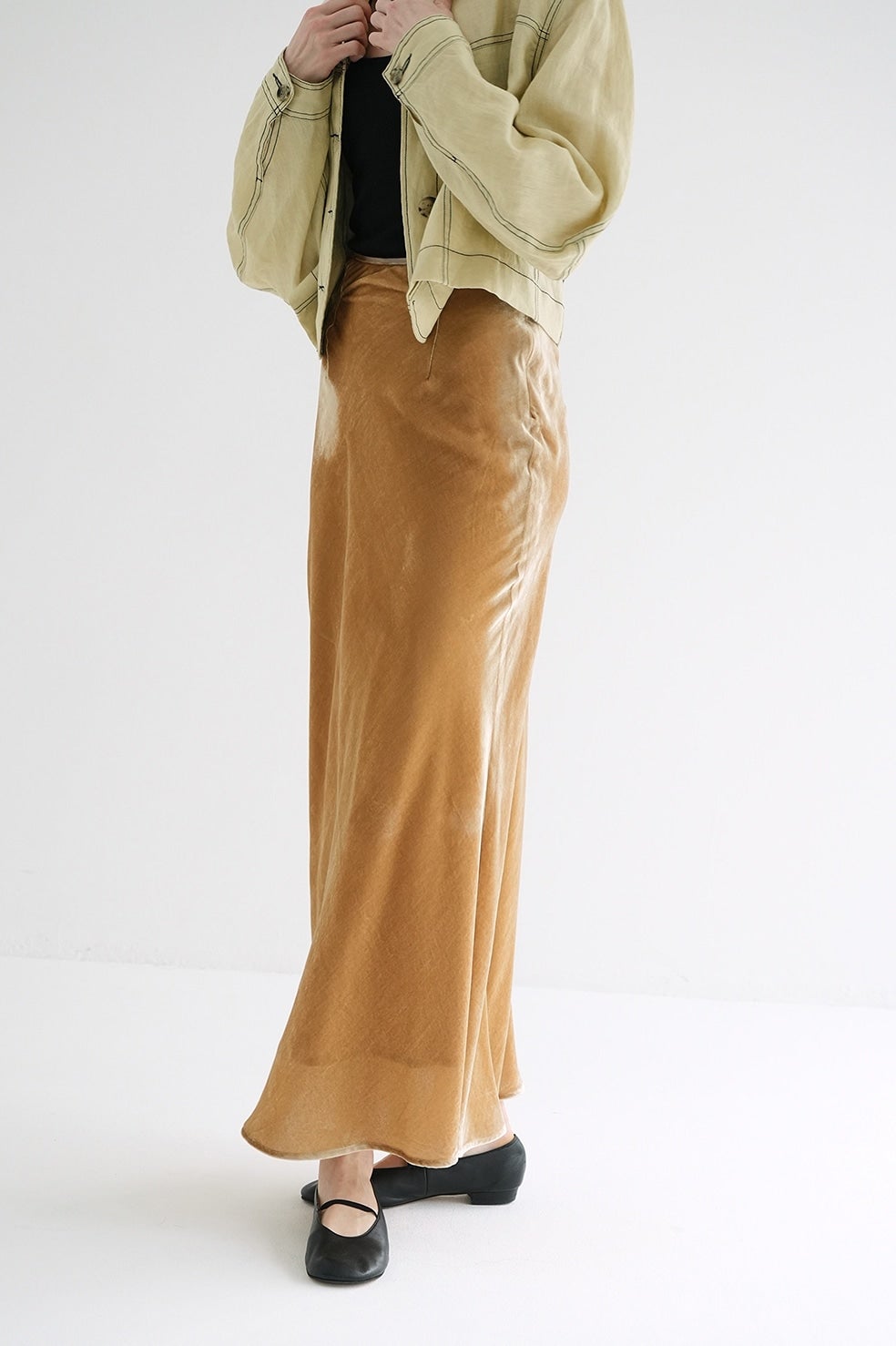 VELOUR MERMAID LINE SKIRT