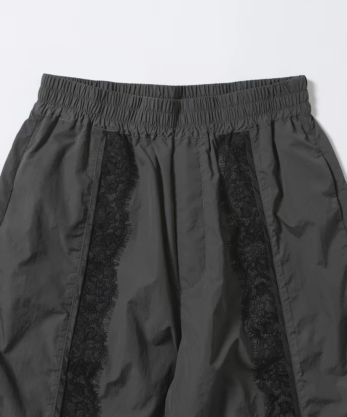 Nylon Lace Easy Wide Pants