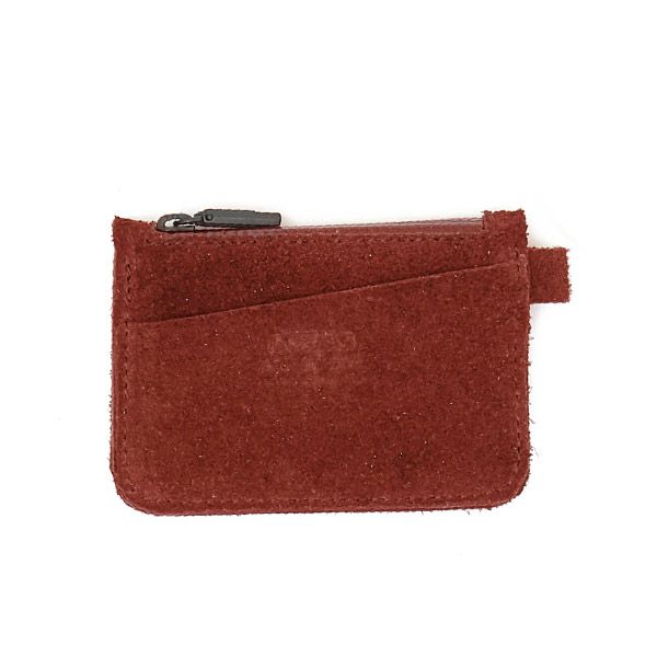 WATER PROOF SUEDE COIN CASE/WINE