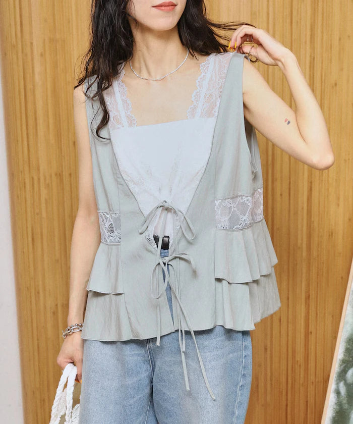Switch Race Vintage Satin Ribbon Vest [Limited Release]