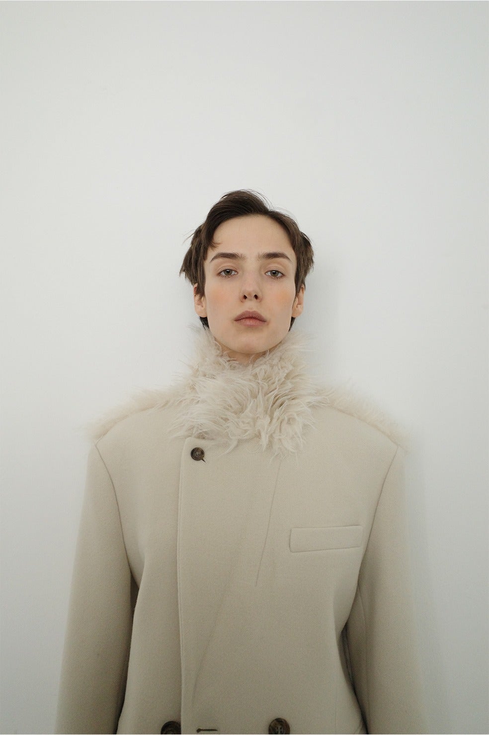 FAKE FUR DOCKING OVER COAT