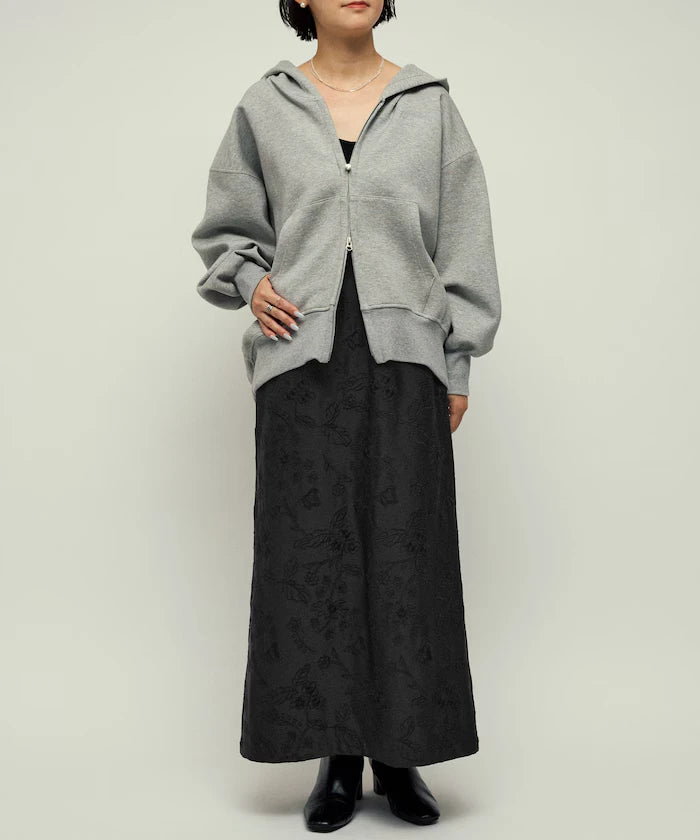 Flower Embroidery I-Line Easy Skirt