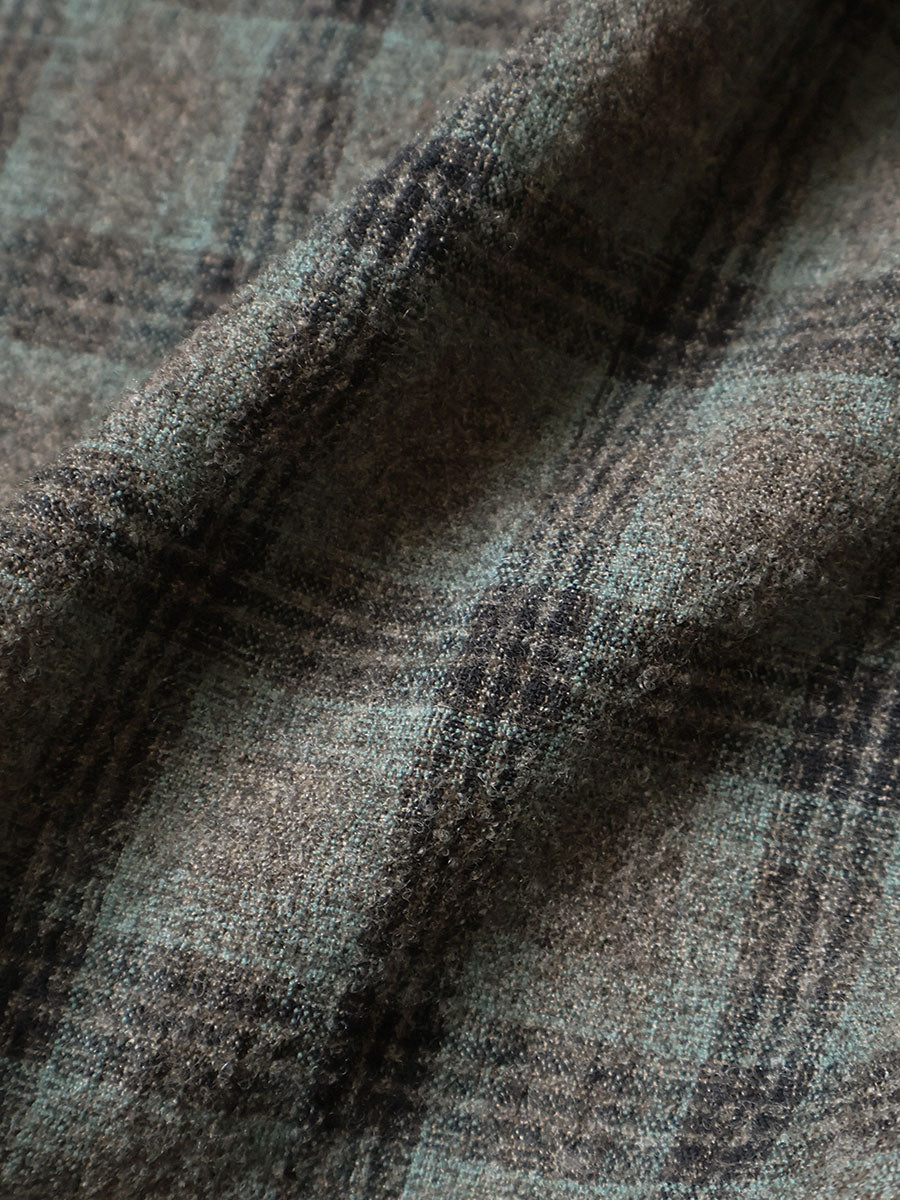 Wool Check Friend Pocket Board Shirt