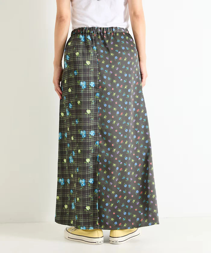 Floral Satin Skirt