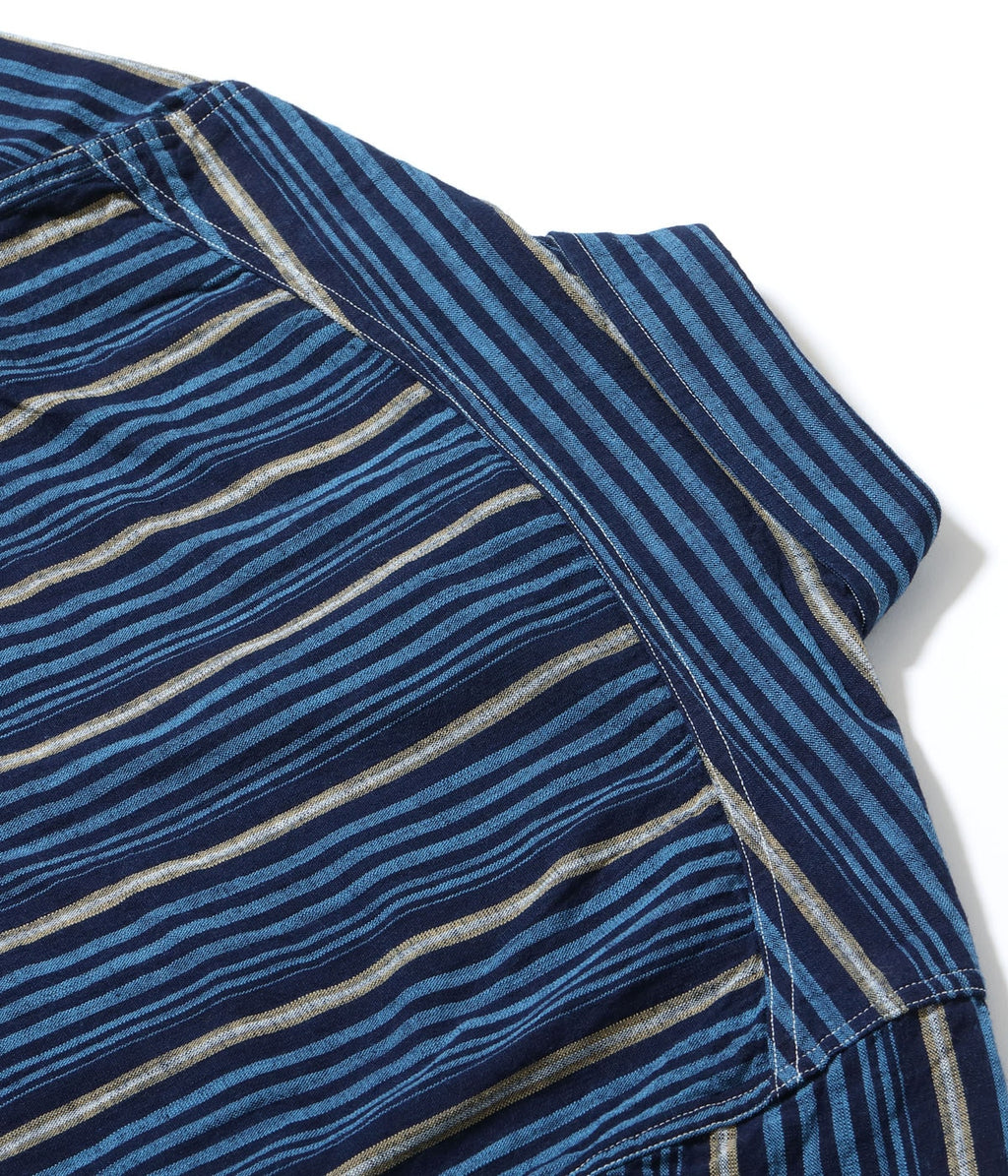 FICTION ROMANCE 5.5oz. INDIGO STRIPE WORK SHIRT