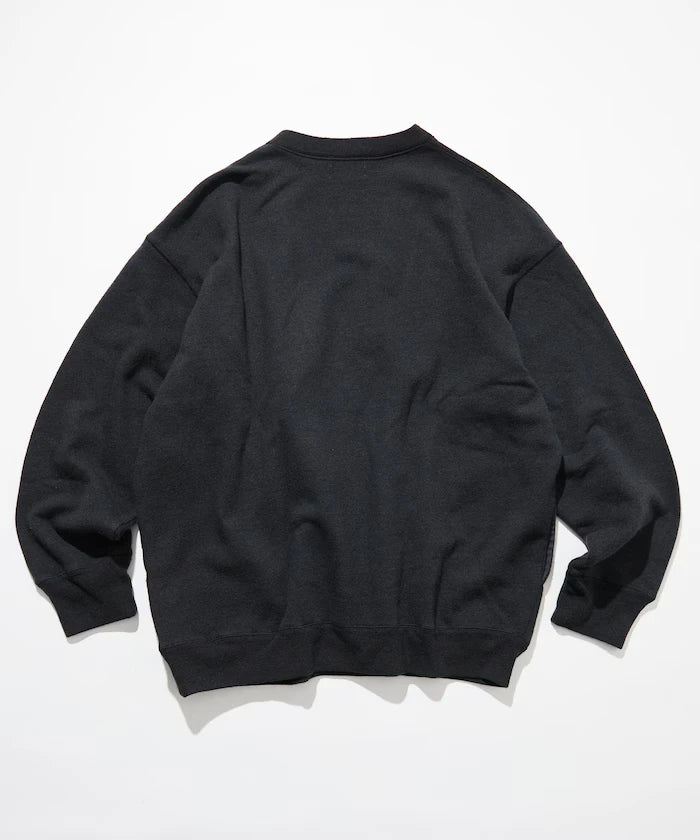 Merino Wool＋Cotton Loop Back V-neck Sweatshirt