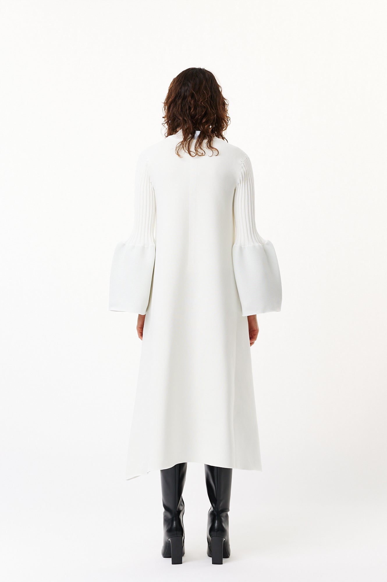 POTTERY GLITTER LONG BELL SLEEVE FLARE DRESS