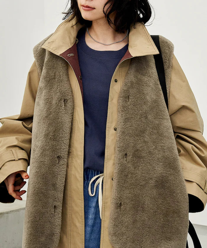 Multiway Boa Vest Coat