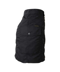 Front Zip Nylon Mini Skirt