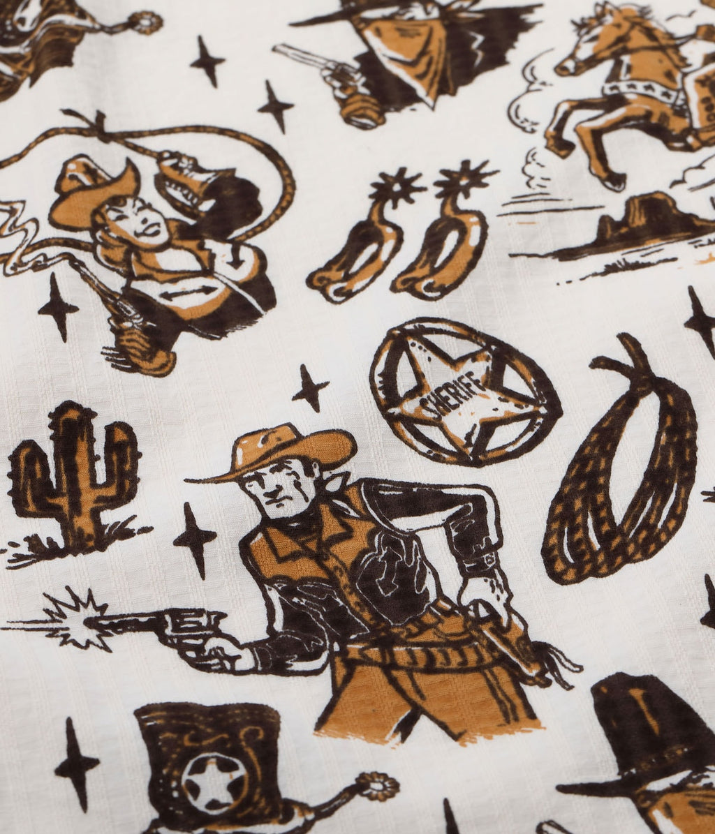 Dobby Cotton Open Shirt 'The Westerner' by Vince Ray
