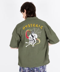 Snake & Skull Embroidery Utility Shirt