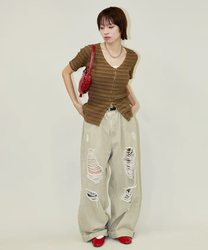 V-Neck Half Sleeve Cardigan Limited Edition