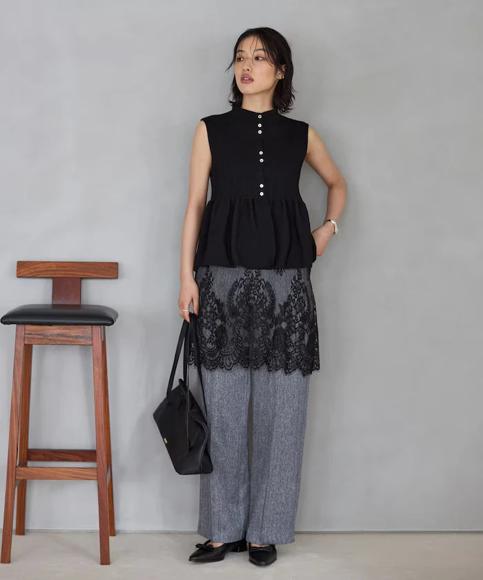 Japan Made Whole Garment Peplum Vest