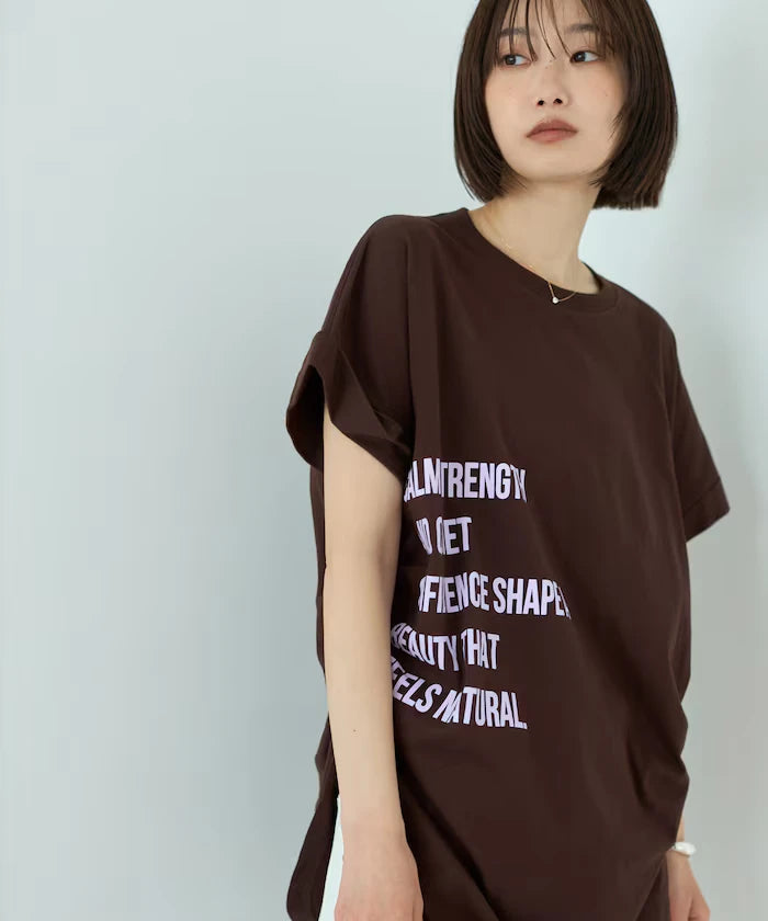 Organic Cotton Shirring Logo T-Shirt