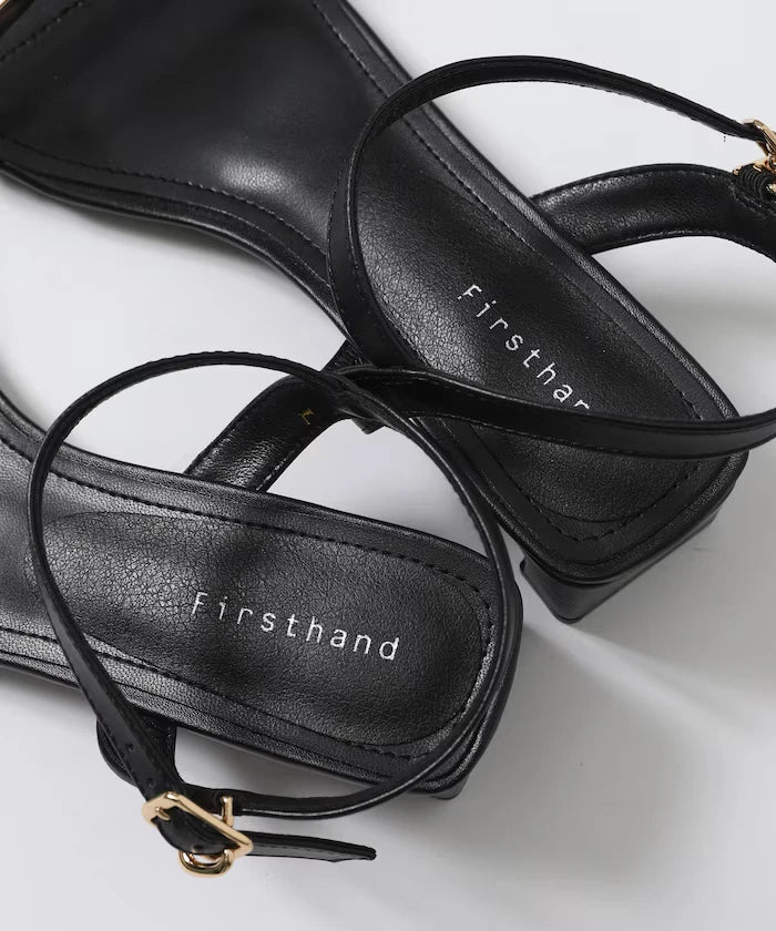 Sleek Strap Metal Plate Sandals