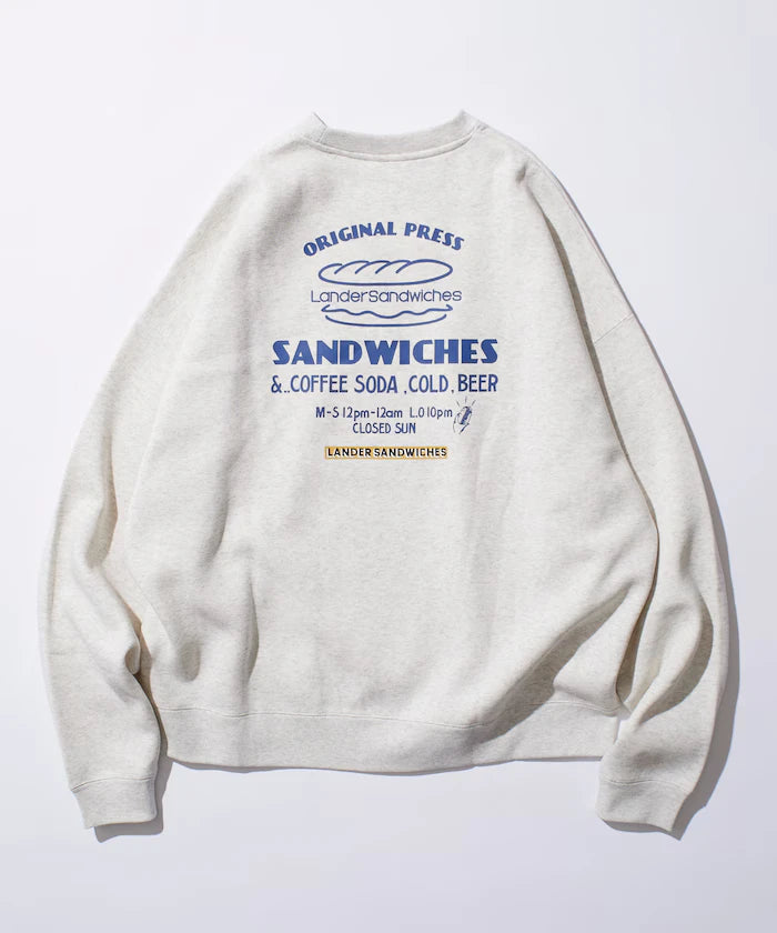 LANDER SANDWICHES×FREAK'S STORE/ Lander Limited Edition Big Silhouette Back Print Crewneck Sweat 【Limited Release】