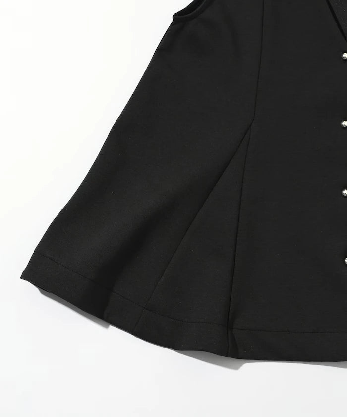Peplum Silhouette V-Neck Gilet / Vest