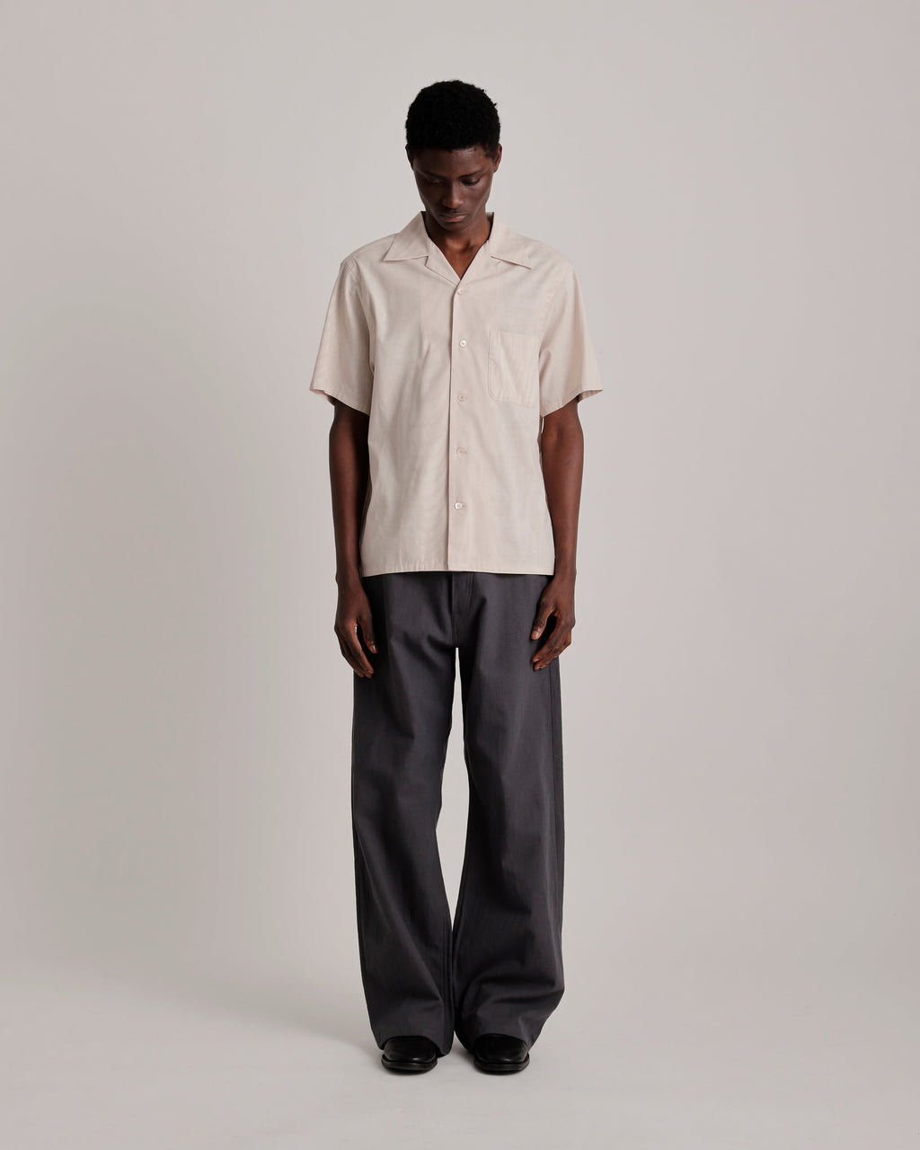 LOT.113 OPEN COLLAR SHIRT