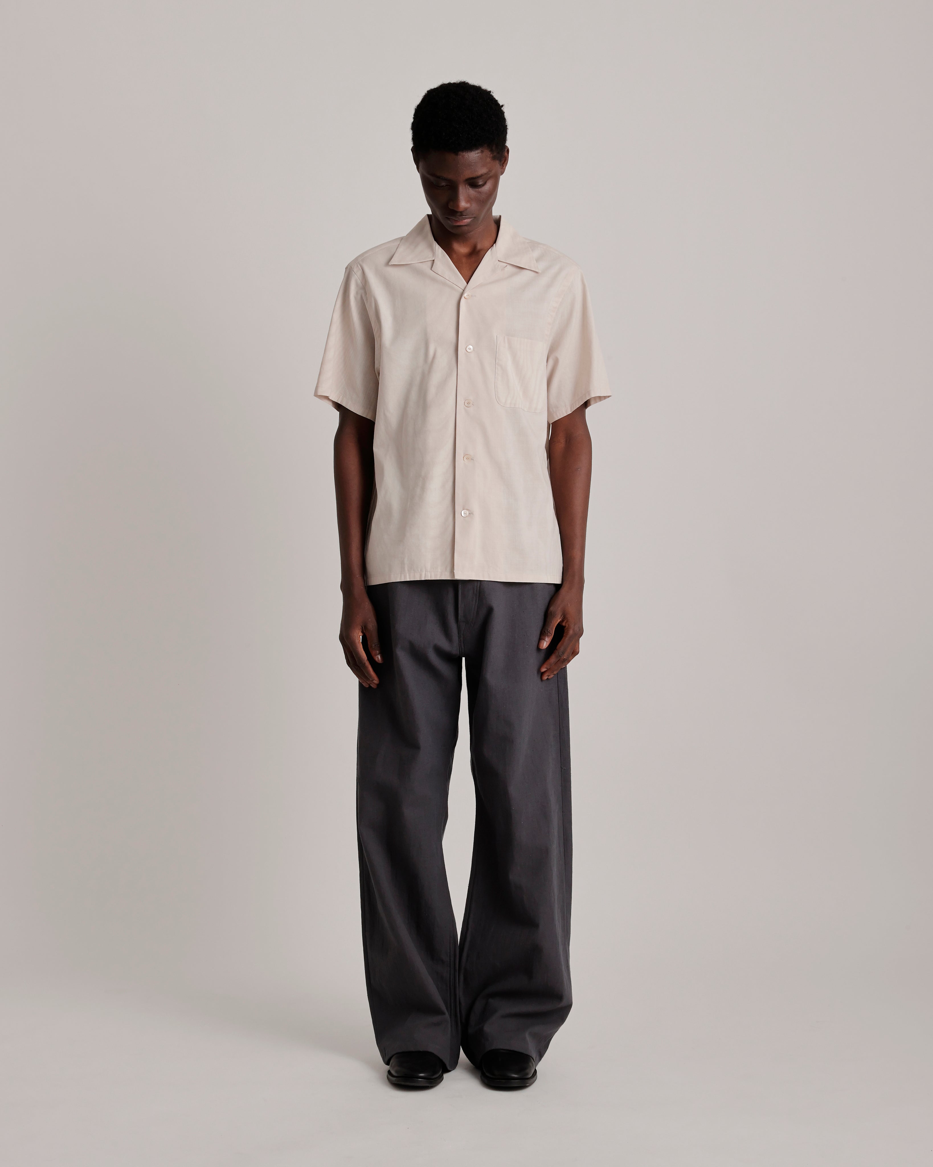 LOT.113 OPEN COLLAR SHIRT