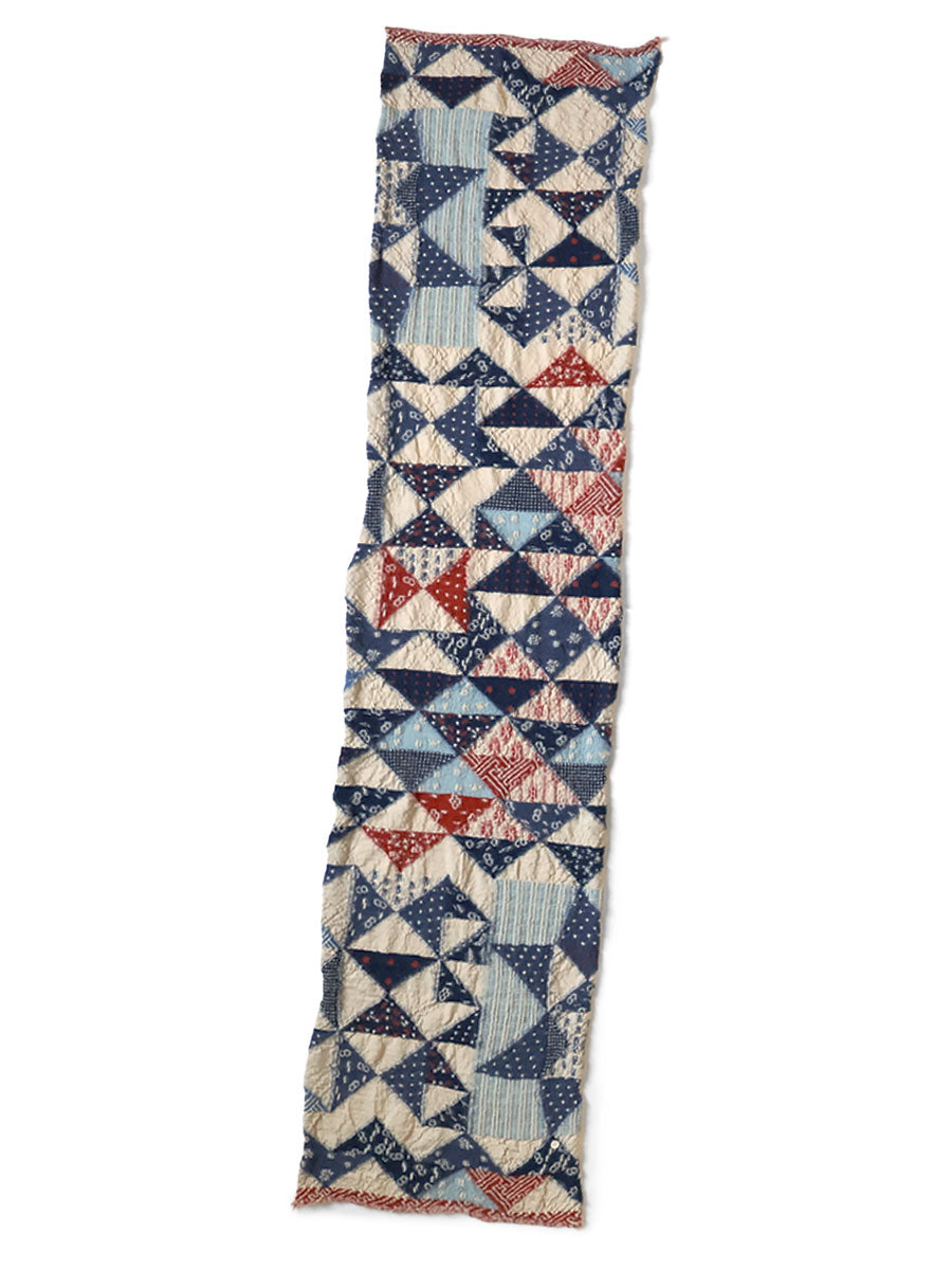 Shrunken Wool Indigo Split HAPPY Scarf